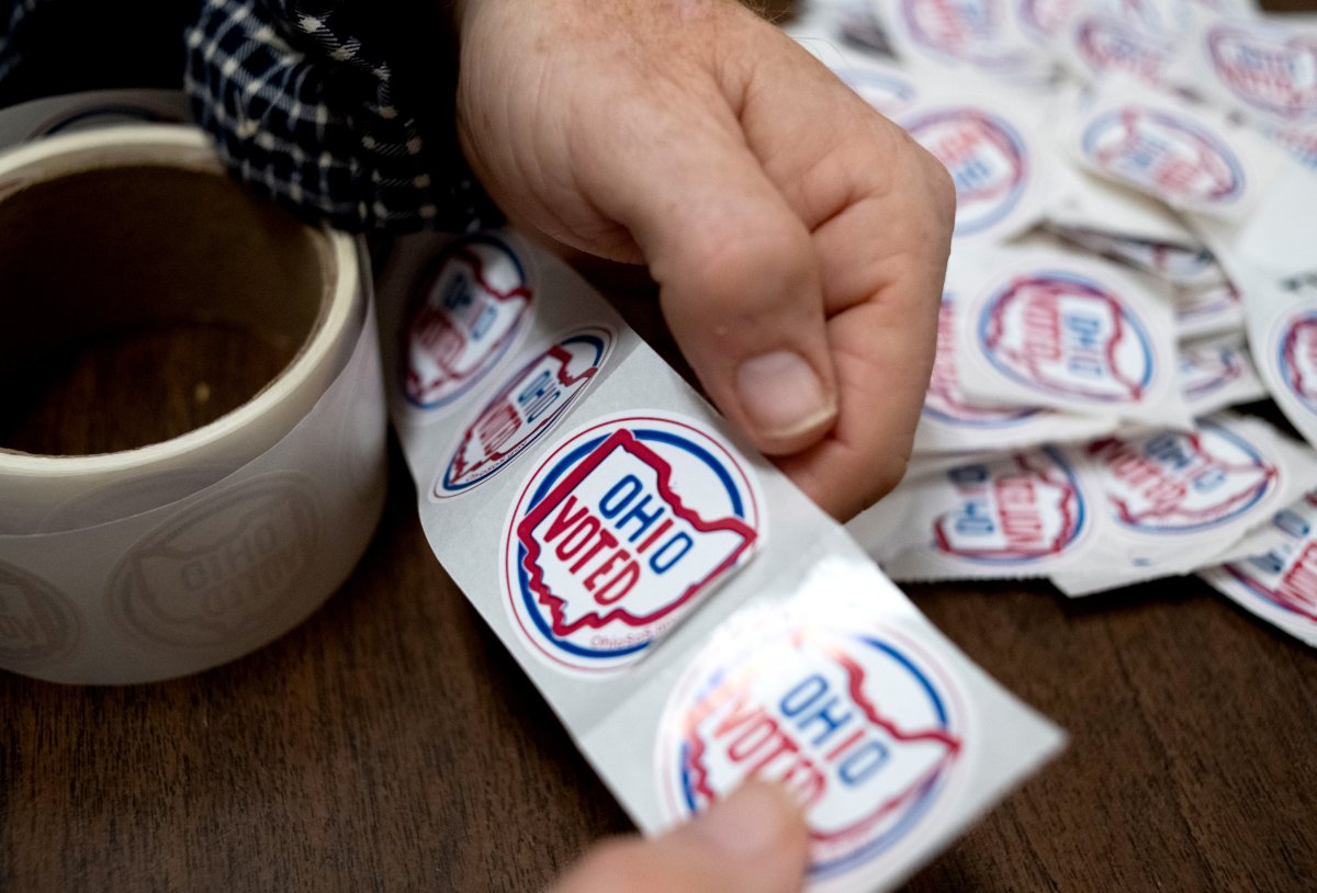 Voting Stickers in Ohio 
