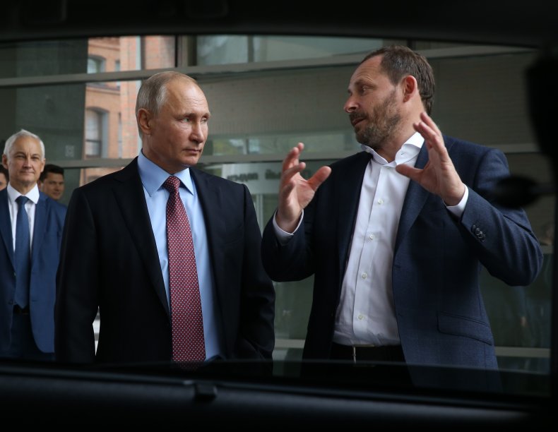 Russian President Vladimir Putin and Arkady Volozh