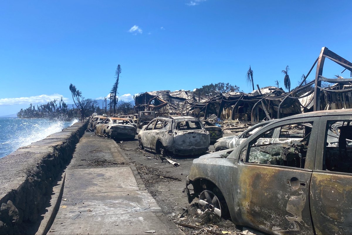 Destruction in Lahaina on Maui