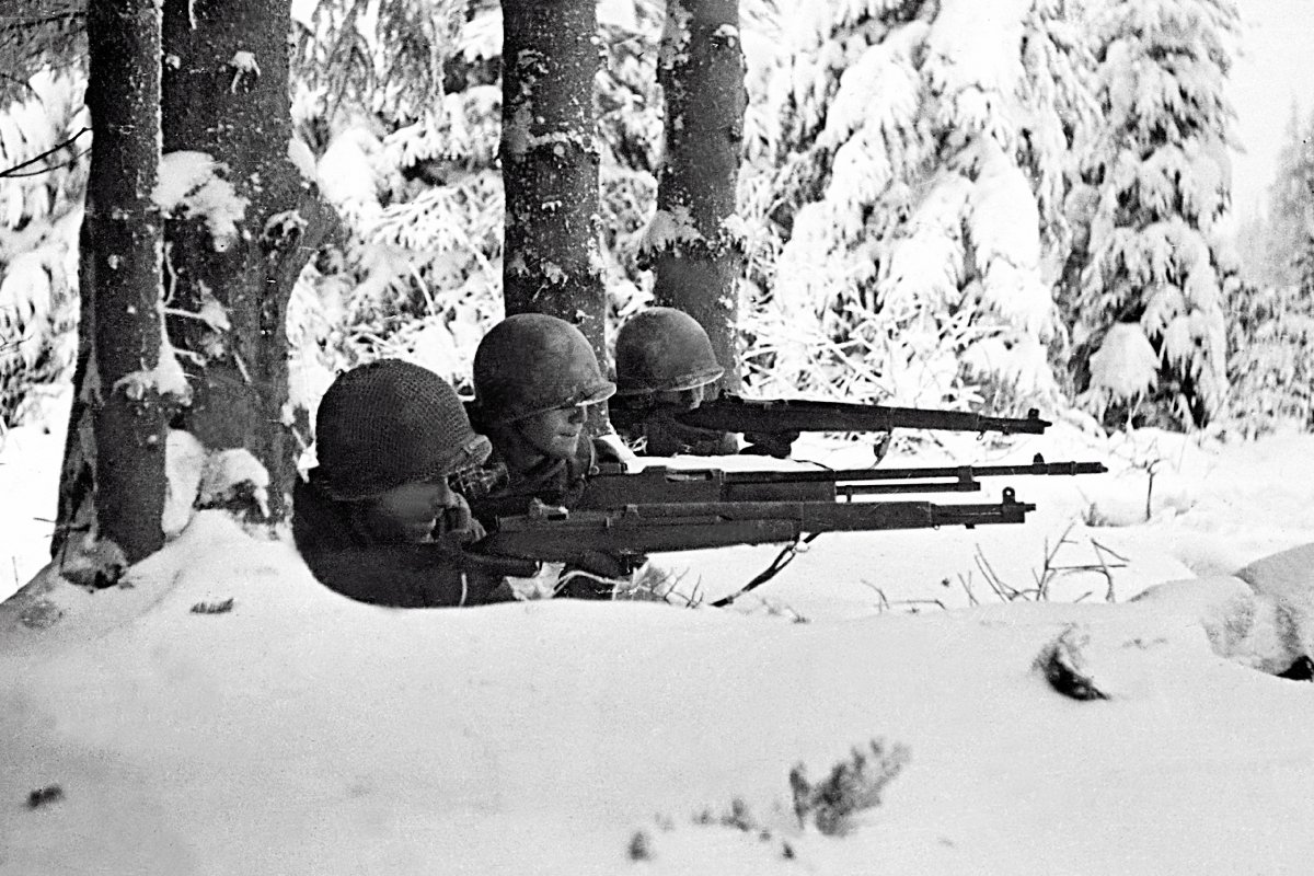 Soldiers during the Battle of the Bulge