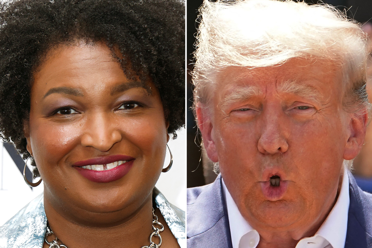 Stacey Abrams and Donald Trump