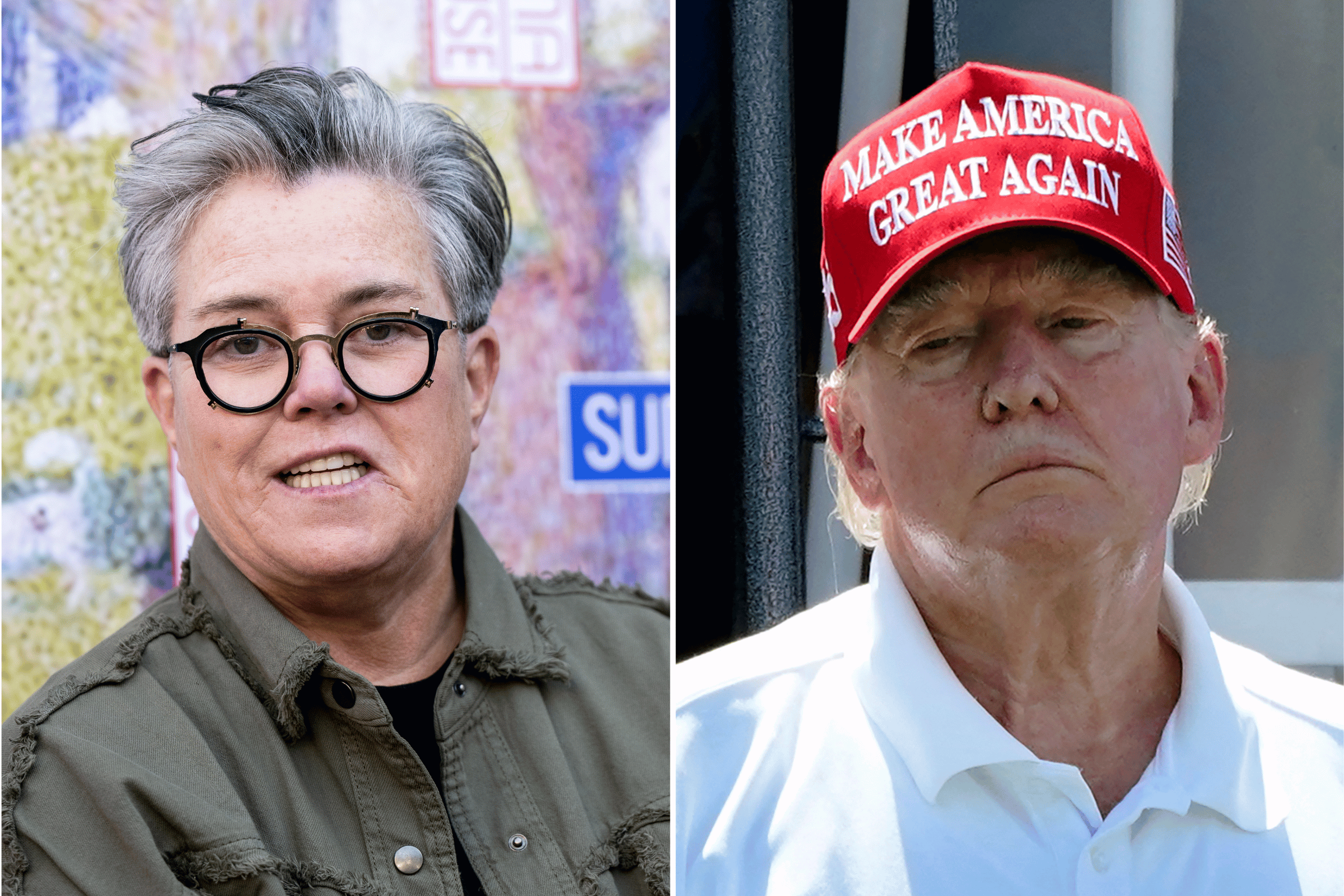 Rosie O'Donnell and Donald Trump
