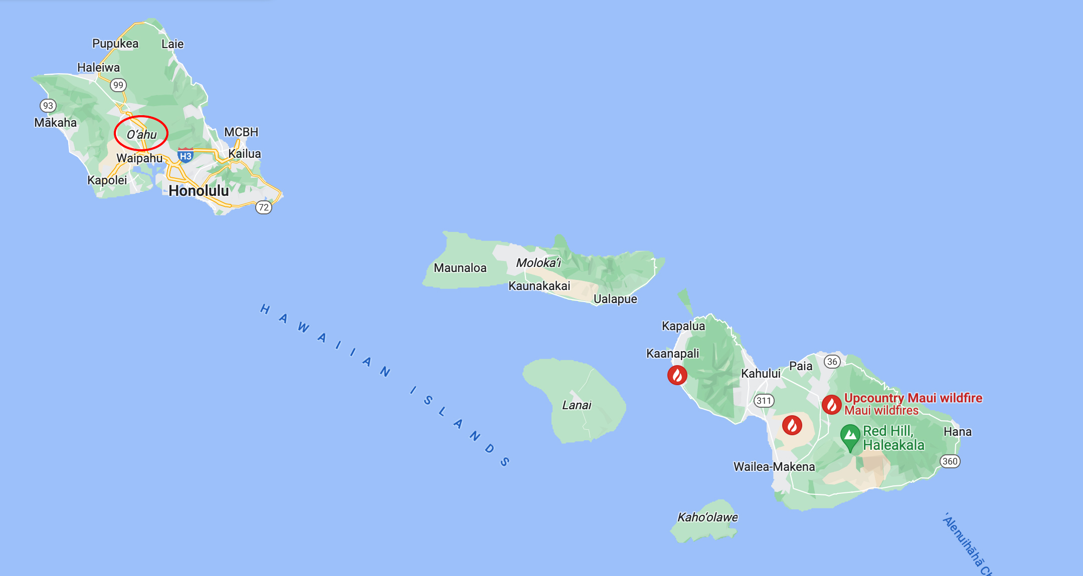 Map Shows Why Obama S Hawaii House Was Spared From Maui Wildfire   Map Shows Why Obamas Hawaii House Spared 