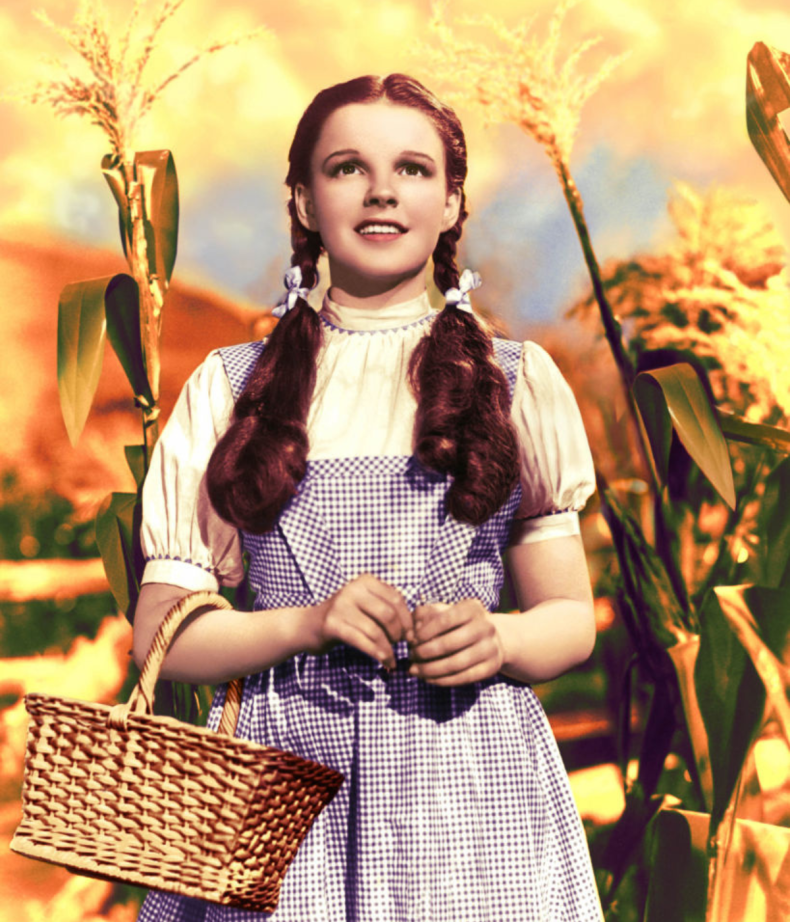 Judy Garland dentro "Il mago di Oz" 