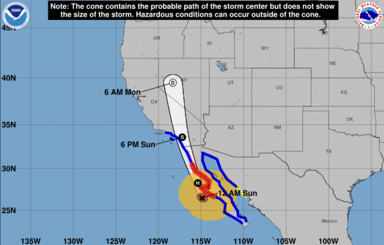Hurricane Hilary tracker