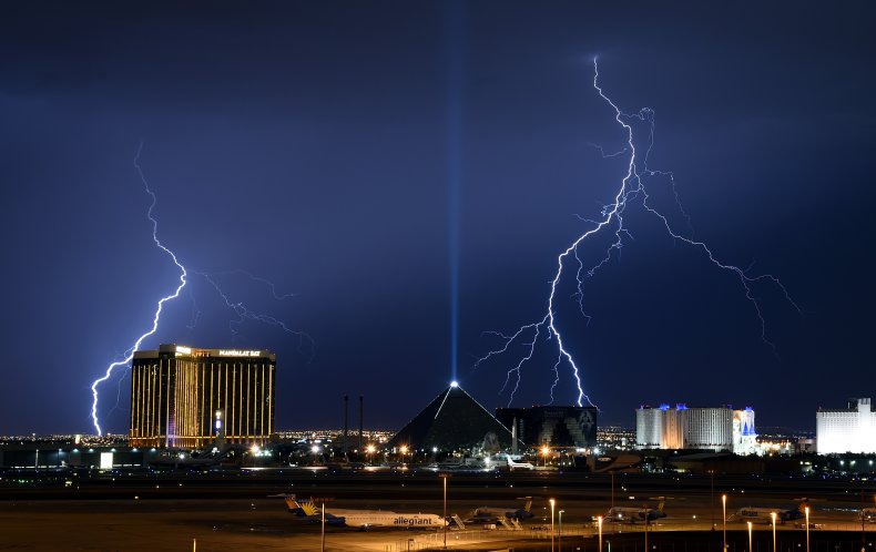 Tempesta di fulmini a Las Vegas