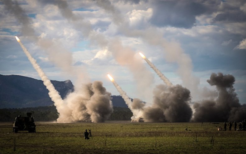 American HIMARS firing during Australia drills 2023