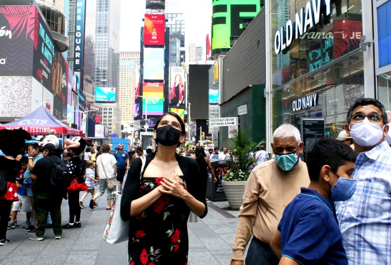 Covid Masks Time Square