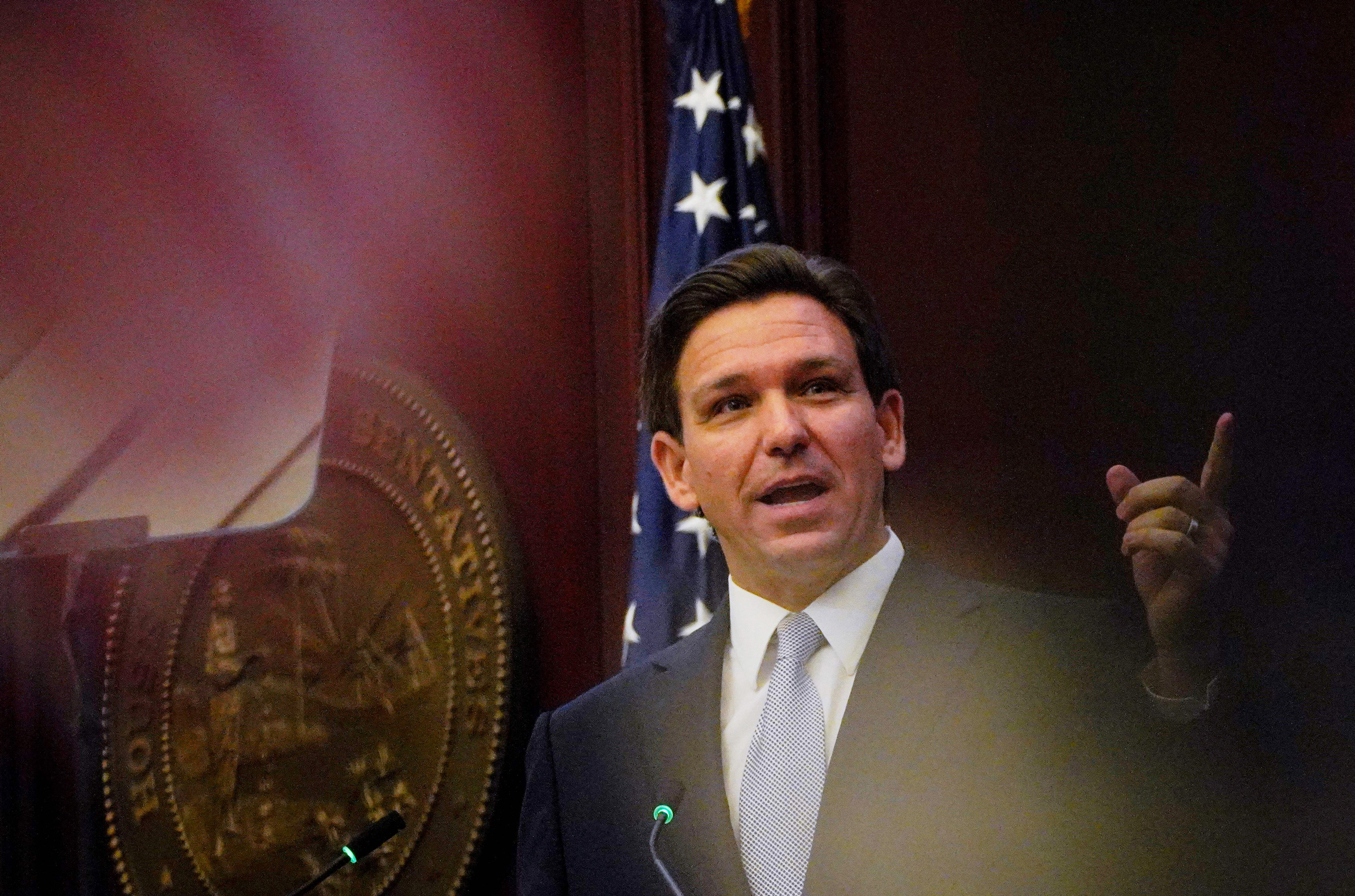 trump floats roomer desantis will drop out