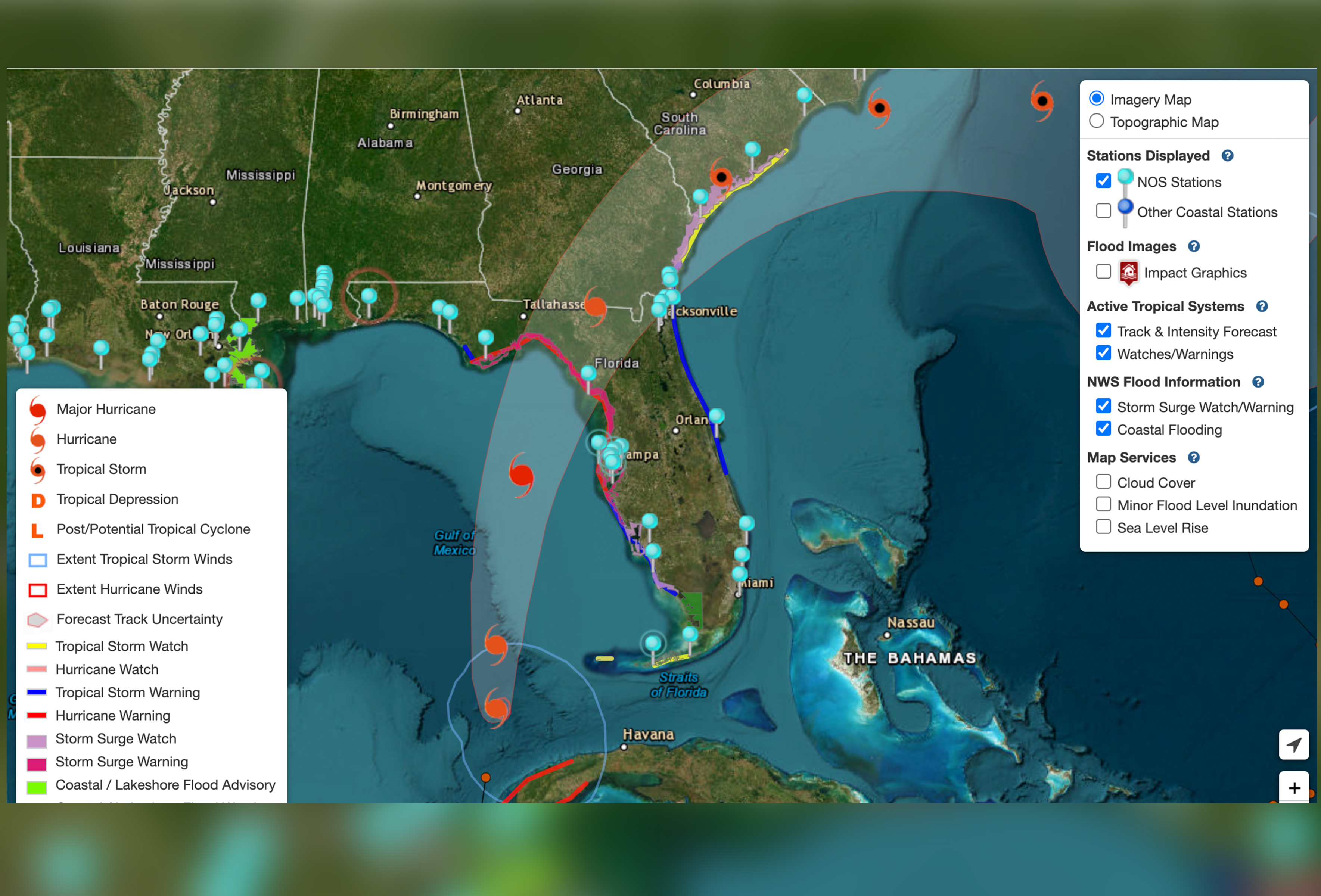 Chart Shows Florida Water Level Change During Hurricane Idalia Newsweek   Hurricane Idalia Map 