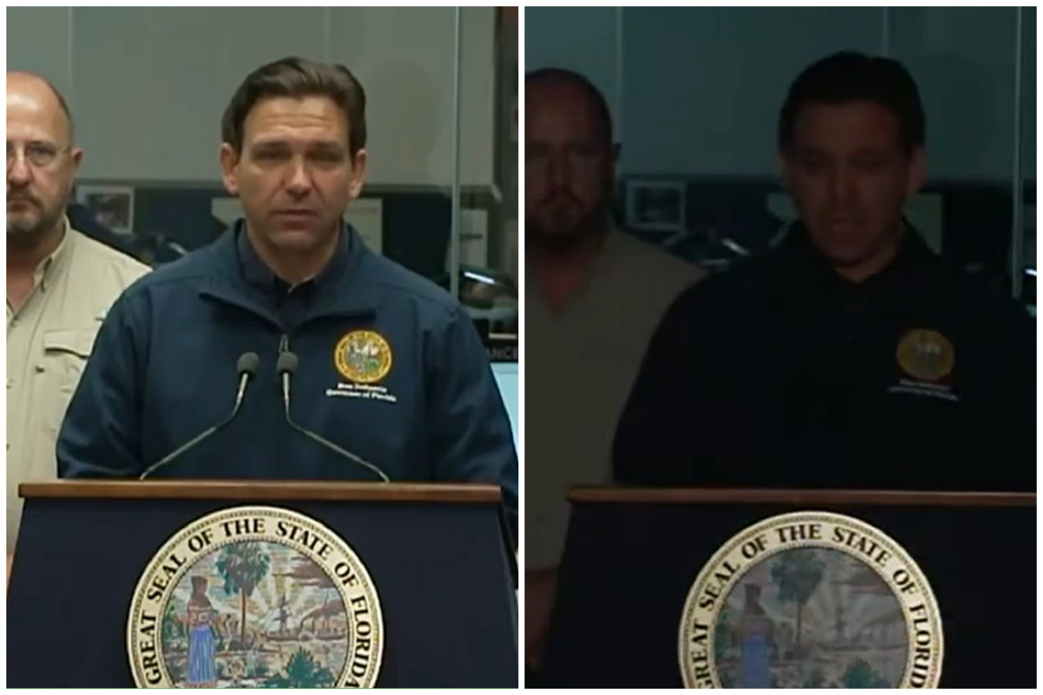 Florida Power Cuts Hit Ron DeSantis' Idalia News Briefing