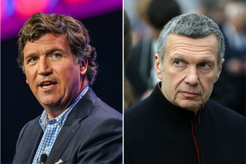 Tucker Carlson Vladimir Solovyov split