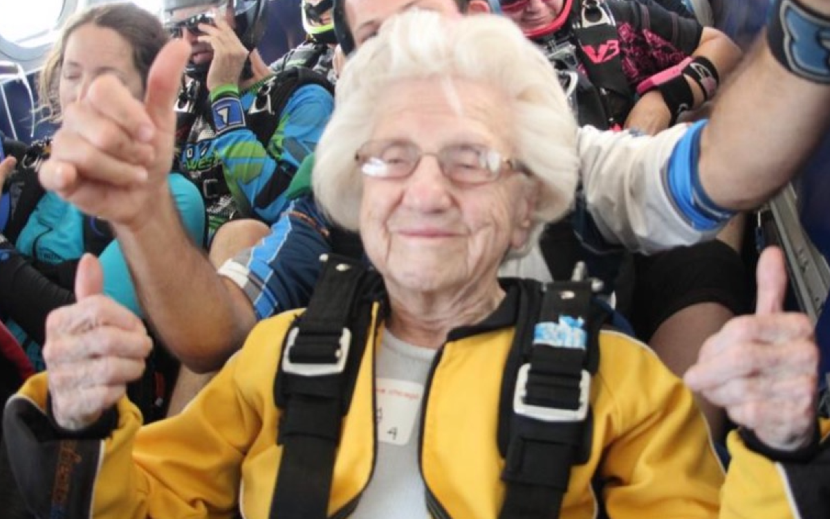 Skydiving 104-Year-Old Woman Reveals Secret To Long and Happy Life ...