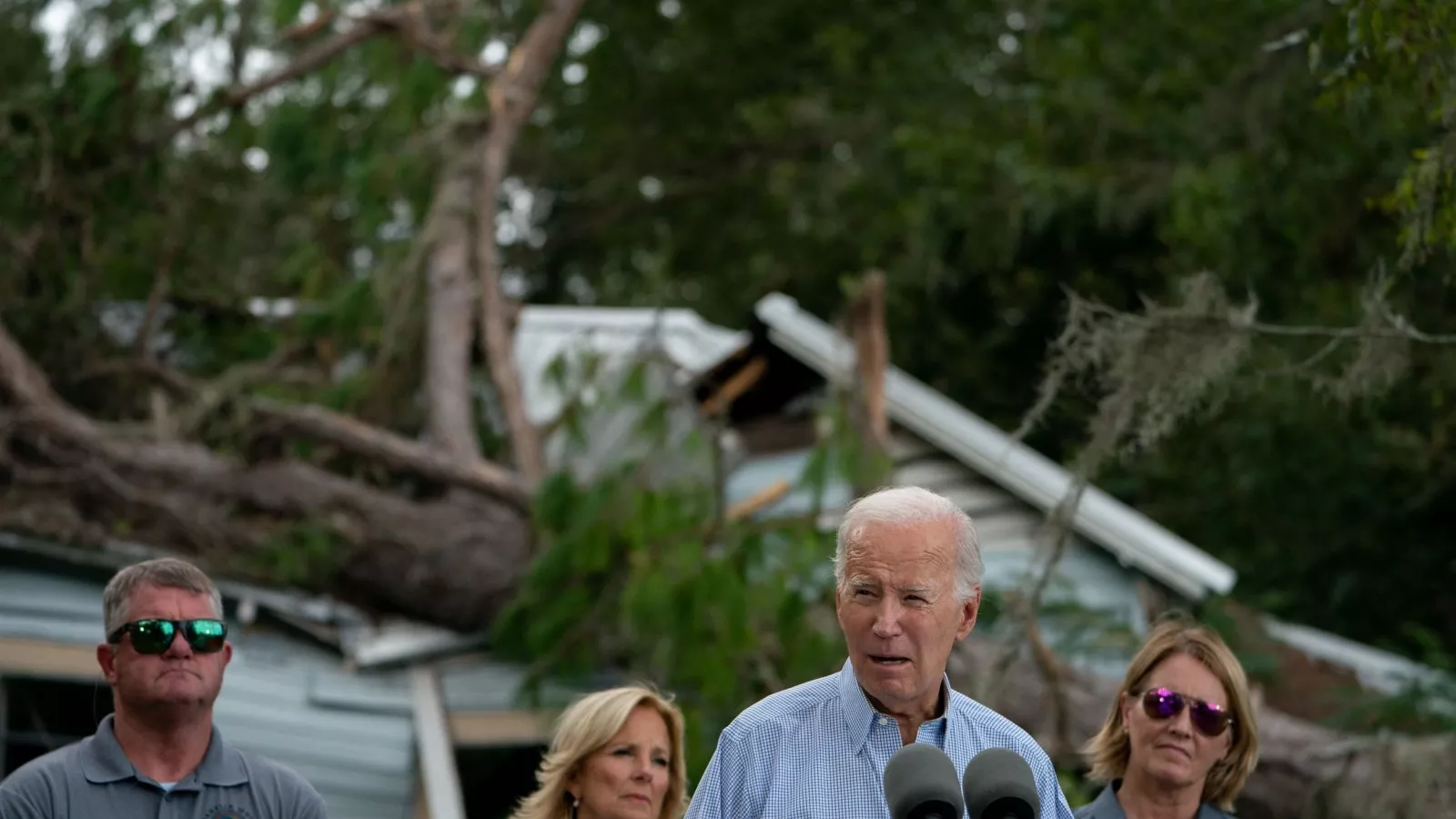 Ron DeSantis accused of playing politics after Biden hurricane visit snub Ron DeSantis accused of playing politics after Biden hurricane visit snub