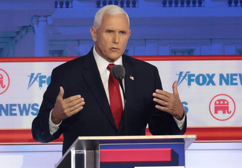Pence confronted on 2024 campaign poll numbers
