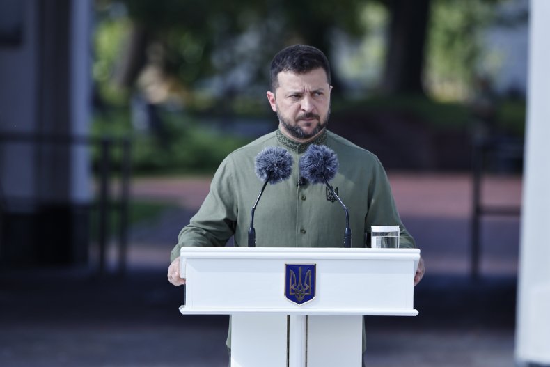 Ukrainian President Volodymyr Zelensky in Kiev, Ukraine