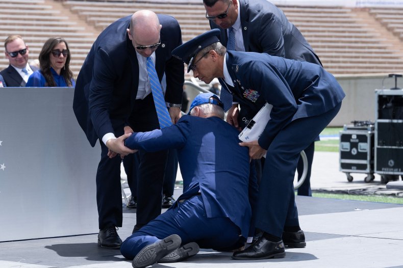 Biden falls