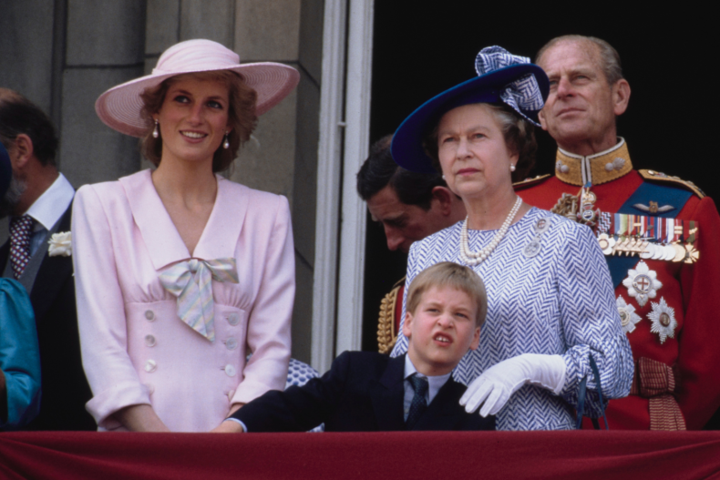 Prince William, Princess Diana and Queen Elizabeth