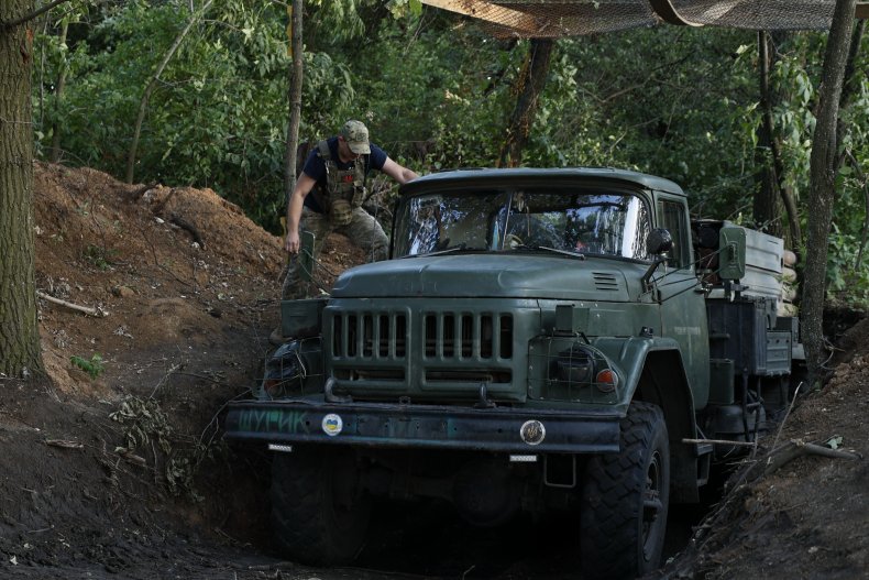 Ukraine troops near Bakhmut