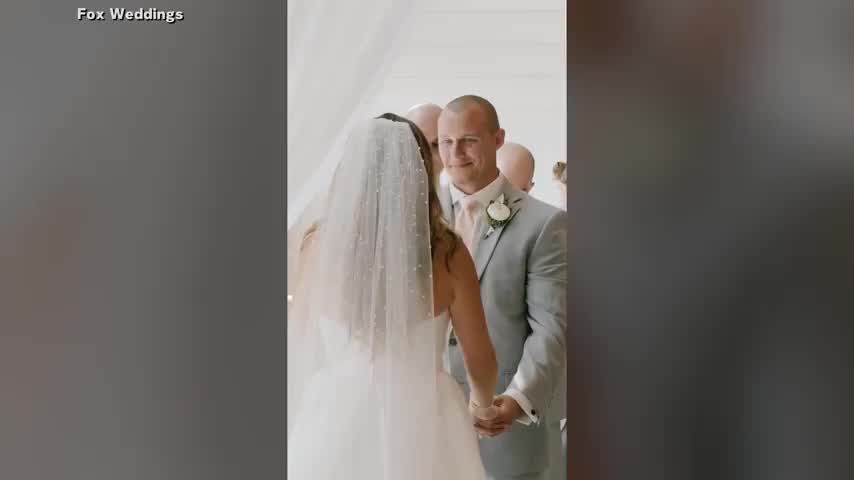 Groom s X Rated Reaction To Bride s Dress Caught On Mic During Wedding Vows