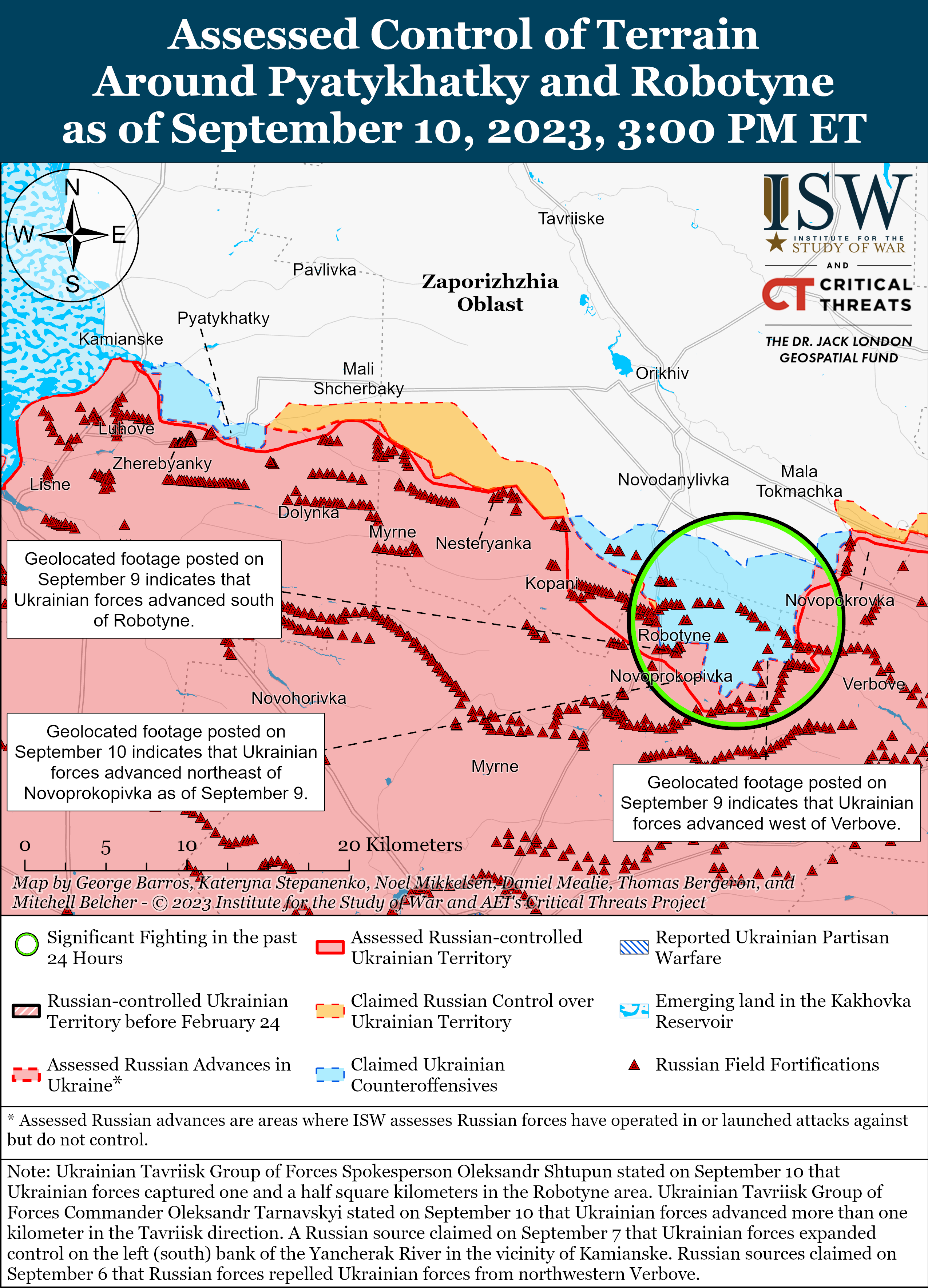 Ukraine Maps Show State of Counteroffensive Amid Robotyne Advances