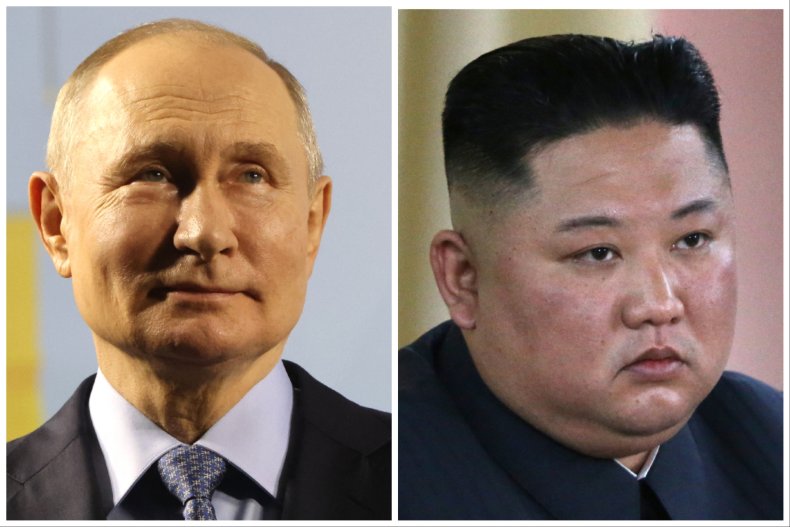 Vladimir Putin and Kim Jong Un
