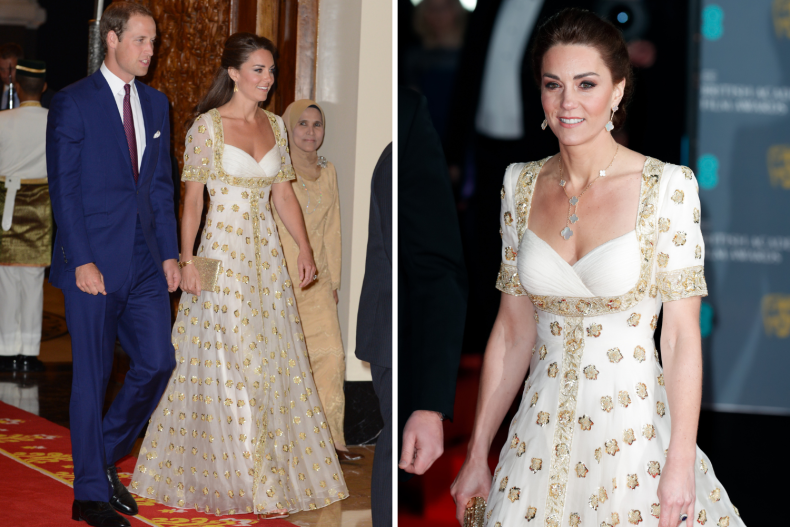 Kate Middleton's gold Alexander McQueen dress