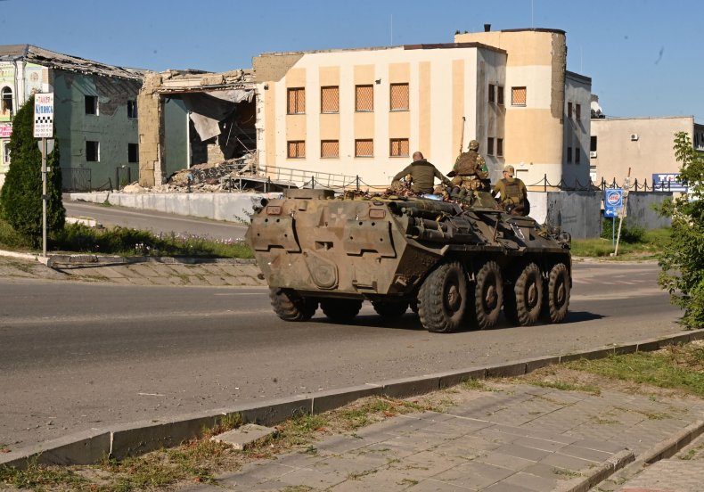Ukrainian tank in Kupyansk