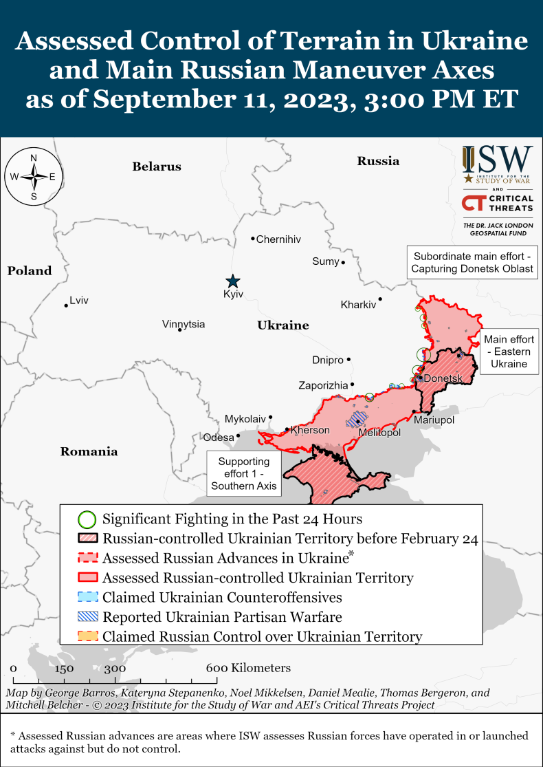 ISW map of Russian-controlled areas of Ukraine