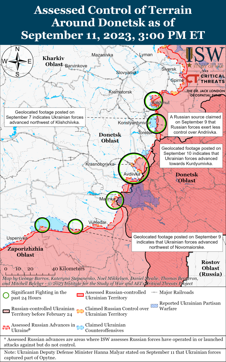 Ukraine Advances Near Donetsk City September 11