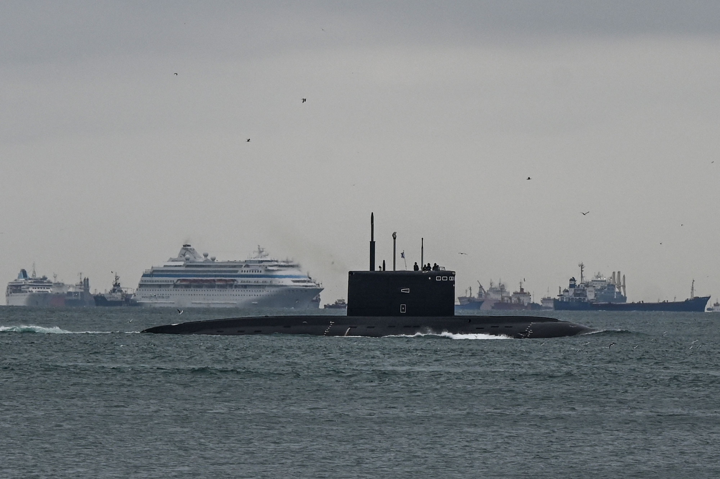 Photos Show Russian Landing Ship Damage As Crimea Drydocks, Submarine Hit