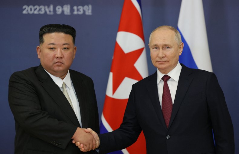 Vladimir Putin and Kim Jong Un