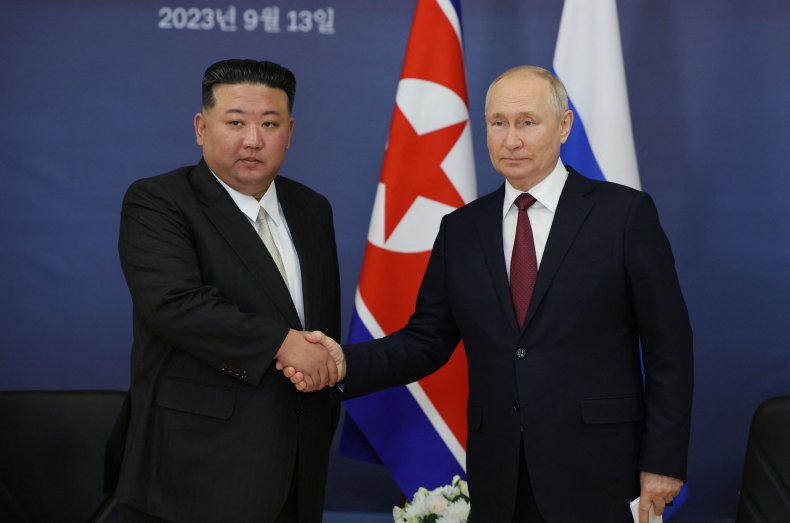 Vladimir Putin and Kim Jong Un