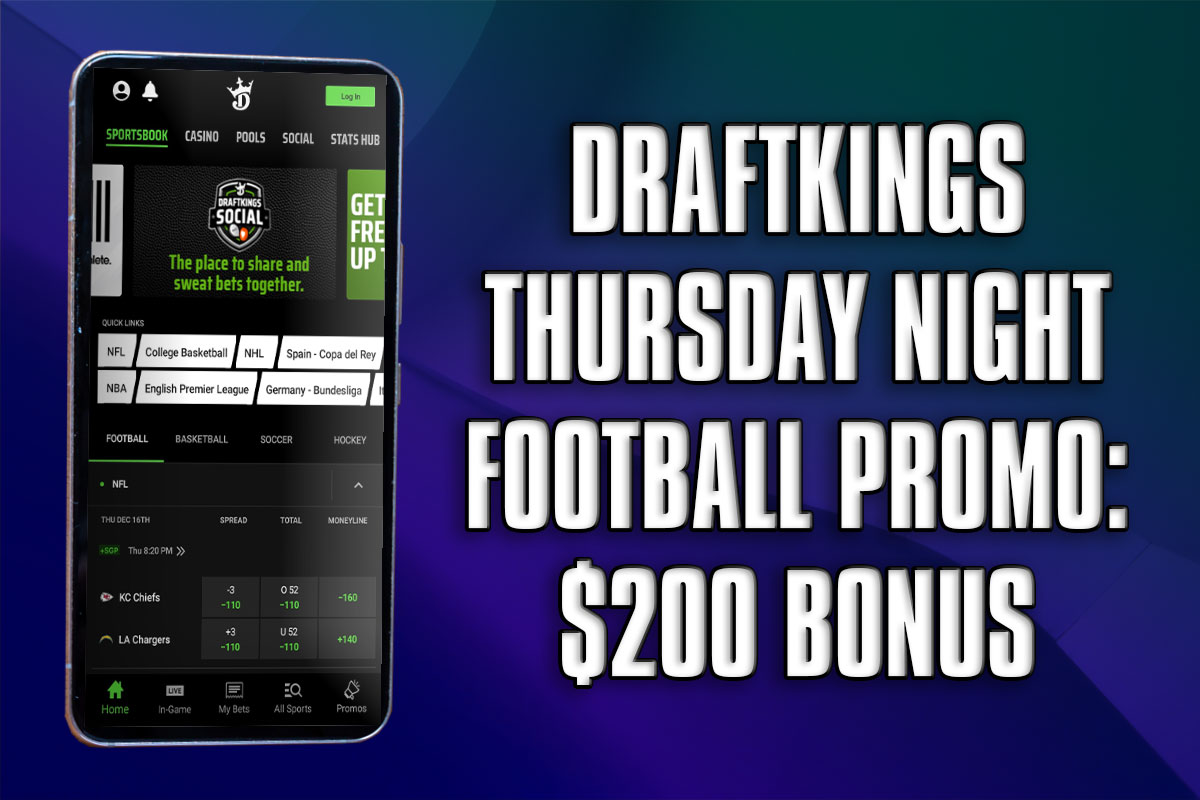 DraftKings promo code for Monday Night Football scores $200 bonus