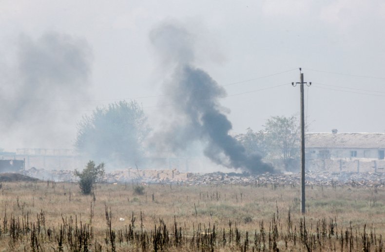Smoke rises in Crimea 