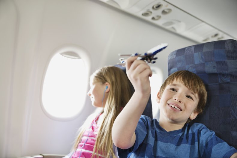 Kids on a plane.