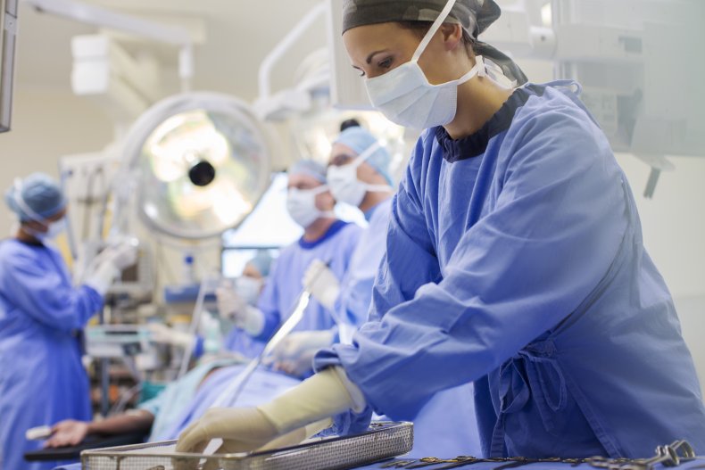 Nurse in operating theatre