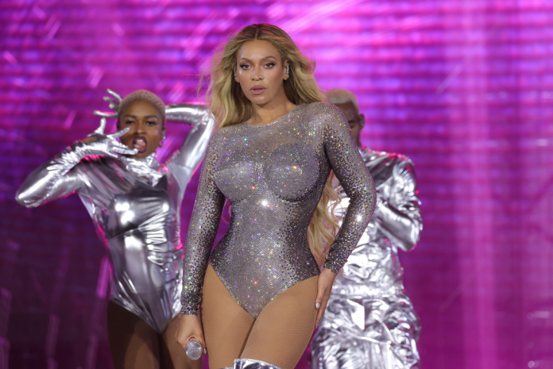 Beyoncé performing onstage, July 29, 2023