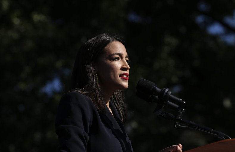 AOC migrants protesters