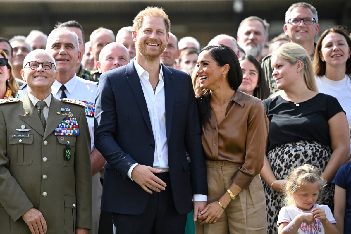 Prince Harry Meghan Markle NATO Hand Holding