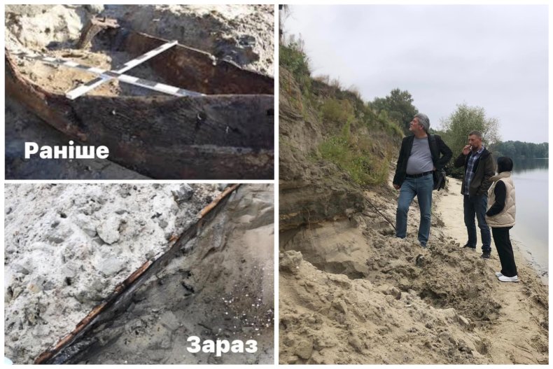 An ancient boat found in Ukraine