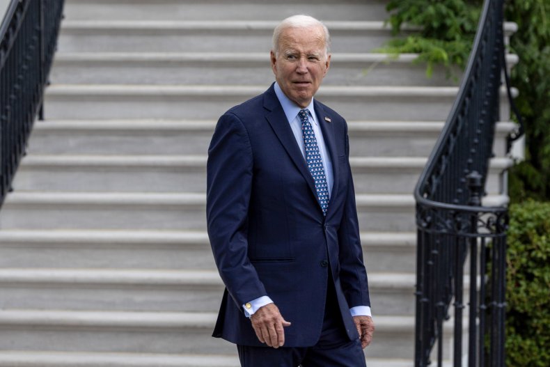 U.S. President Joe Biden walks out 