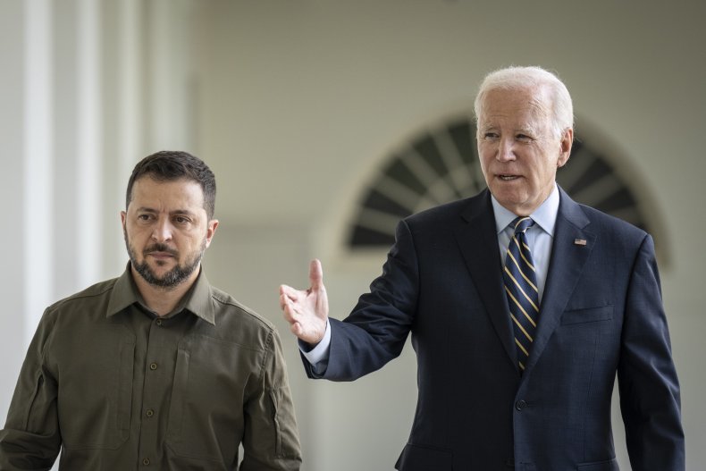 Volodymyr Zelenskyy Joe Biden meeting in the White House
