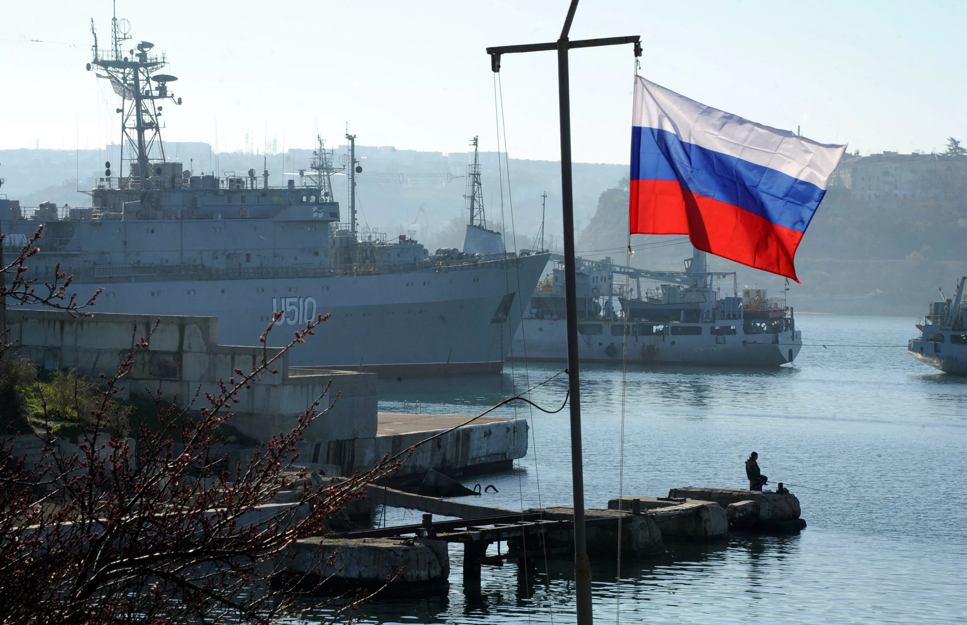 Satellite Image Shows Smoke Rising From Crimea Black Sea HQ After Strike - Vimarsana News