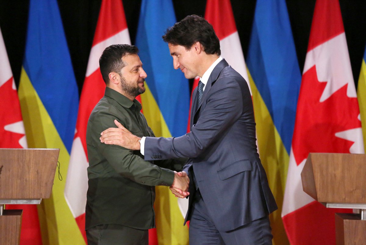 Canadian Prime Minister Justin Trudeau and Zelensky