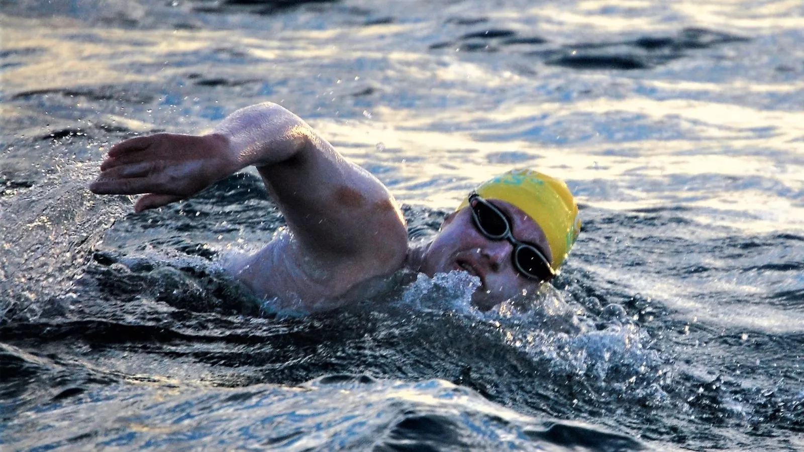 Lake Mead's water levels give swimmer rare chance to make history
