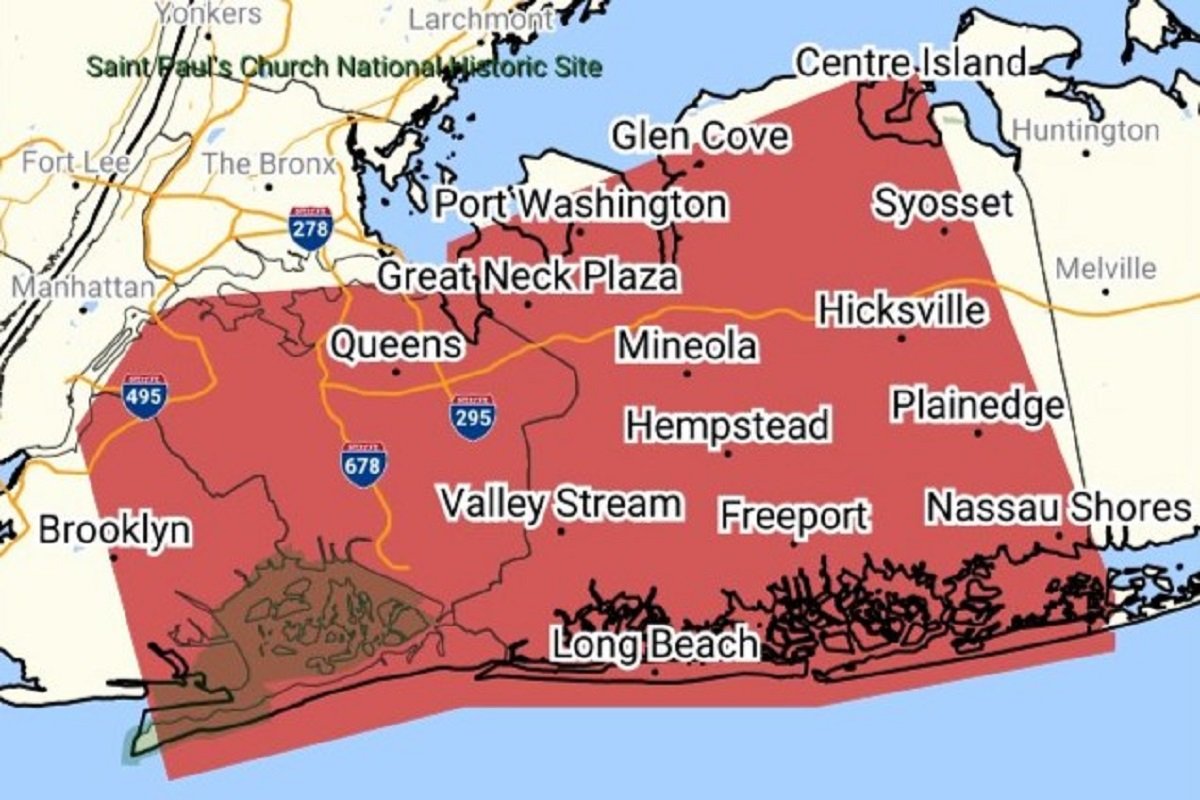 New York Flash Flood Map Shows Areas Most at Risk
