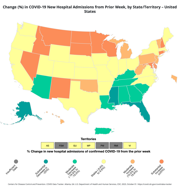 Covid hospitalization map