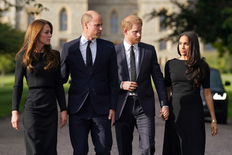 Kate, William, Harry and Meghan in Windsor