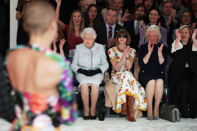 Queen Elizabeth II Richard Quinn Fashion Show